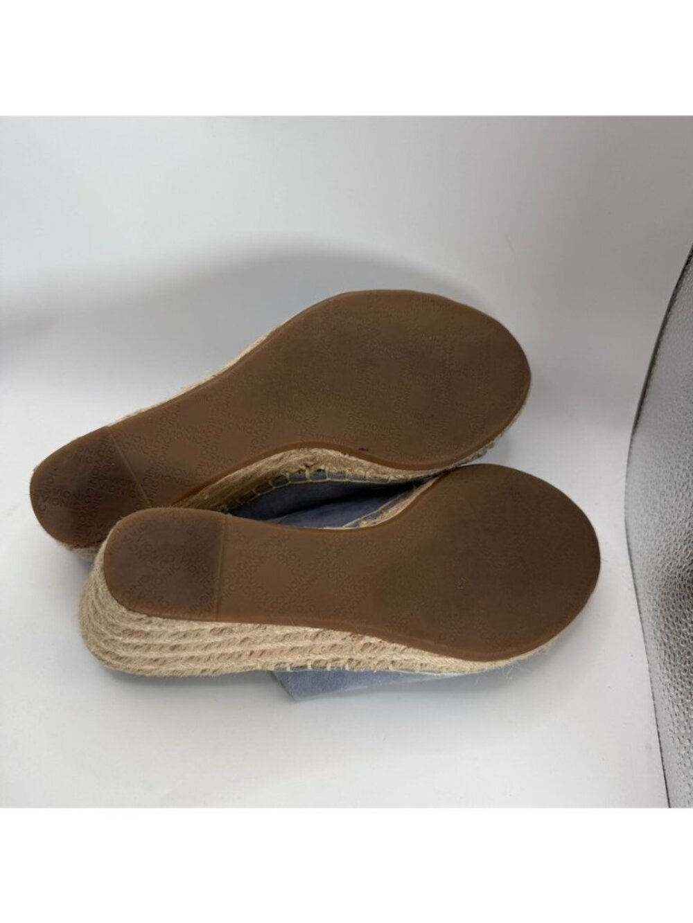 Vionic Tulum Kadyn Espadrille Wedge Slide Sandal Women Size 6 Blue Suede - Picture 7 of 8